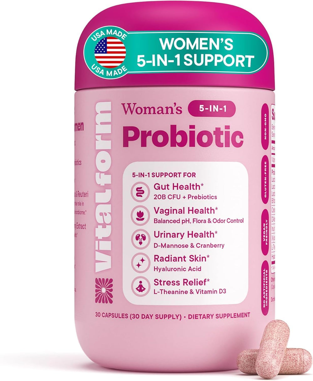 VitalForm Women’s Probiotic 20B capsules for daily digestive balance and overall vitality.