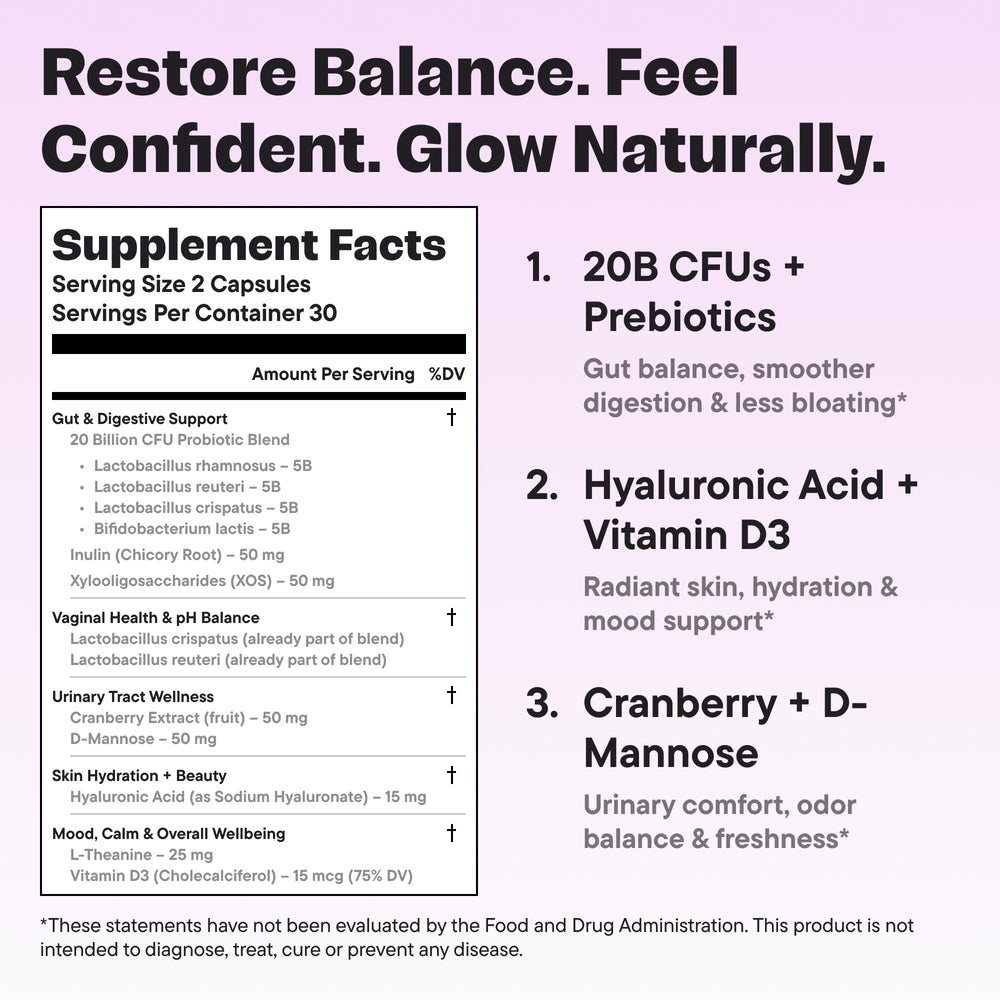 VitalForm cranberry and D-Mannose blend highlights urinary tract support.