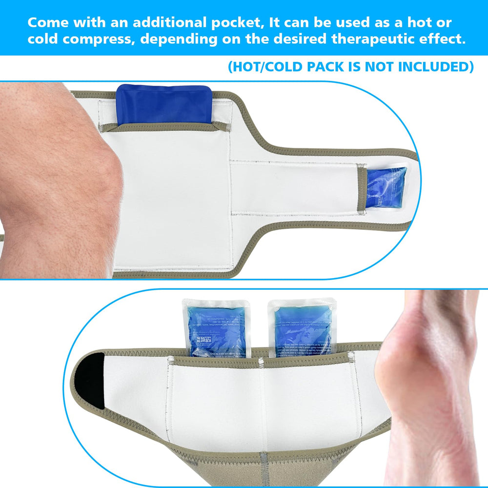 Vitial Castor Oil Pack Wrap for Ankle snug fit supports ankle relief and easy application.