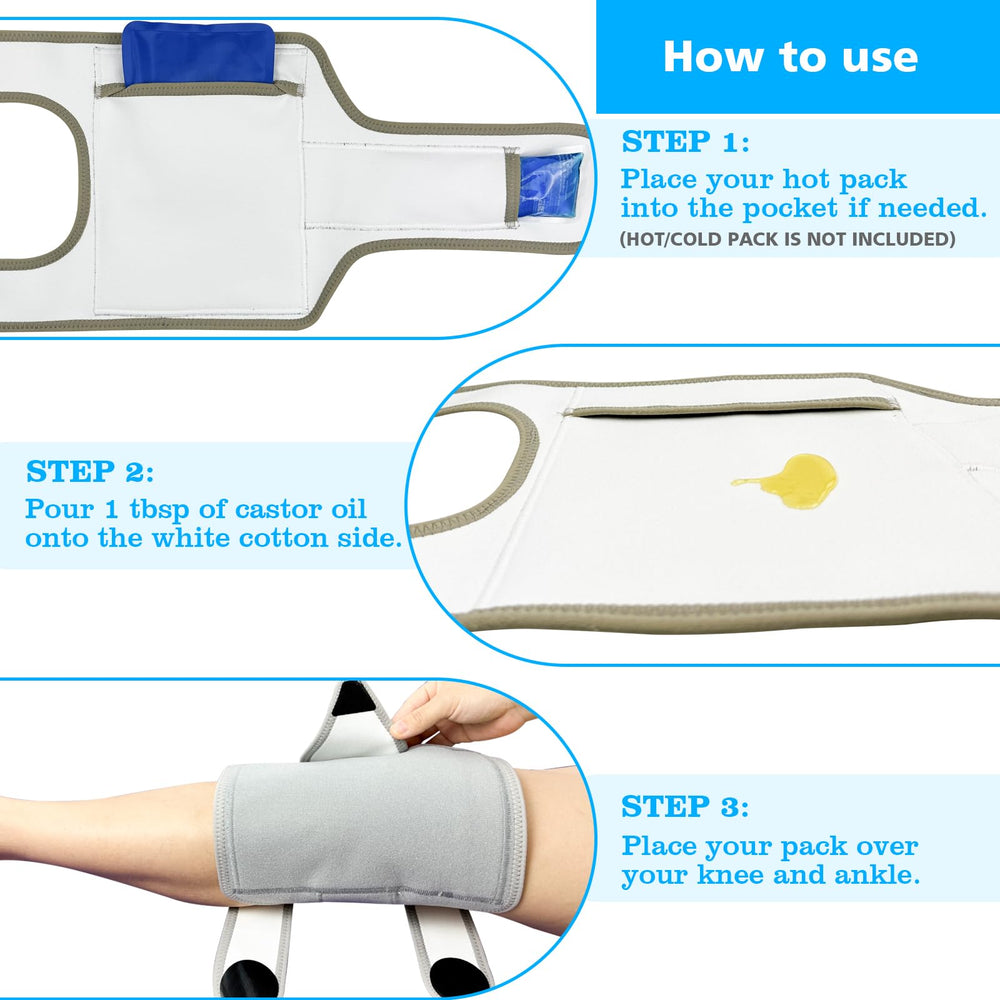 Vitial Castor Oil Pack Wrap is reusable for repeated at-home use.