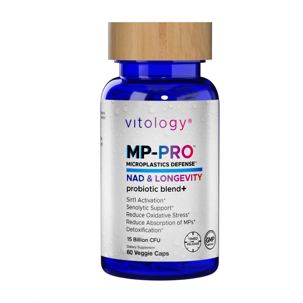 Vitology MP-PRO bottle front for daily microplastics defense