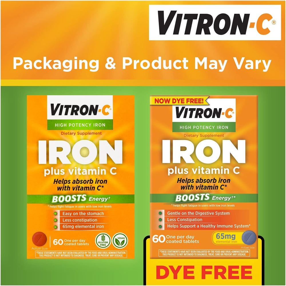 Vitron-C daily-dose tablet ready to take with water for convenience.