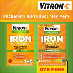 Vitron-C daily-dose tablet ready to take with water for convenience.