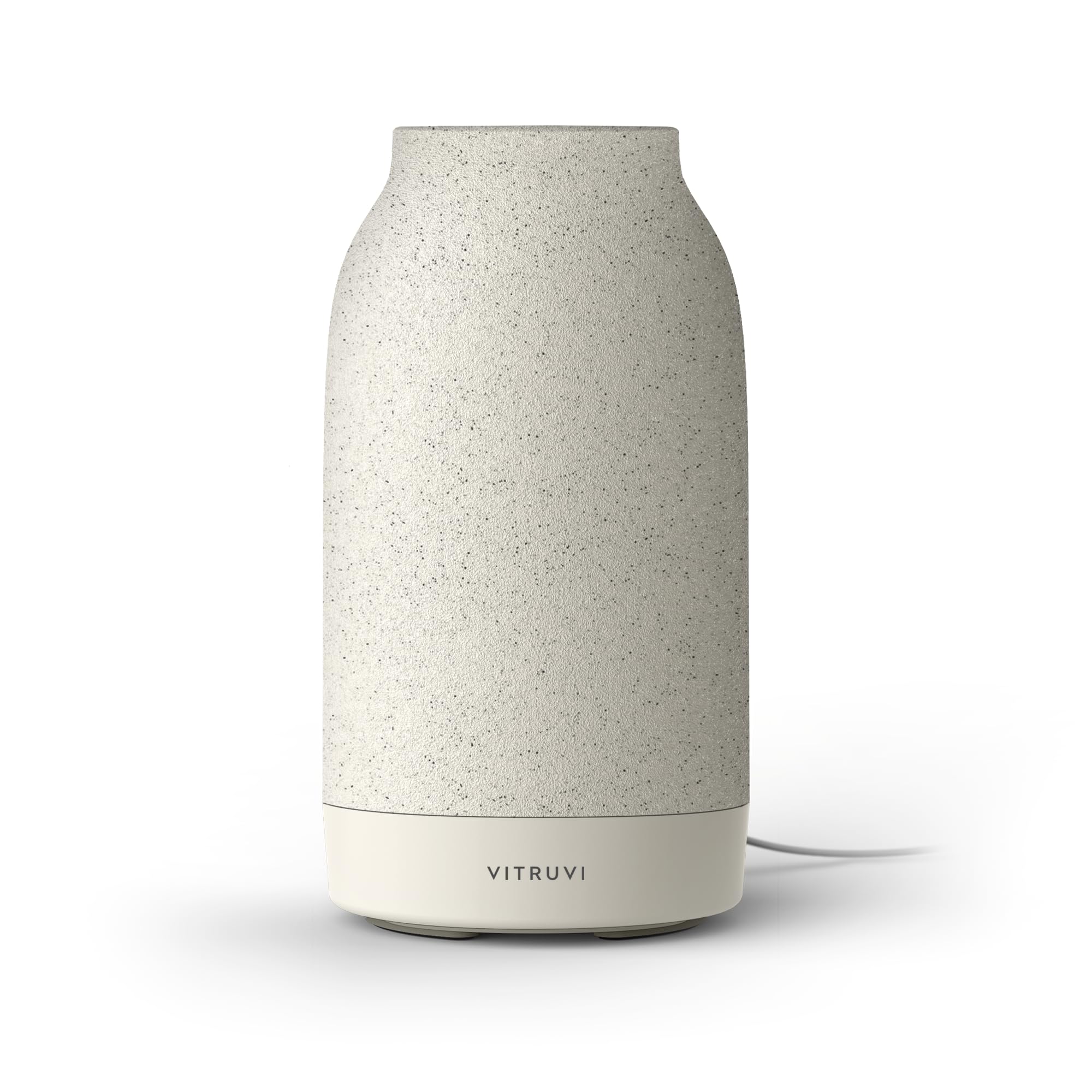 Vitruvi air waterless diffuser showing 1,500 sq ft coverage for large rooms and open spaces