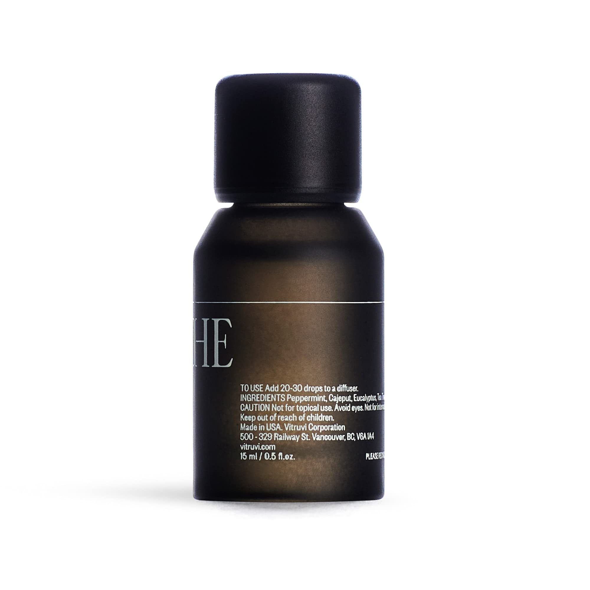 Vitruvi Breathe packaging label highlighting clean formula.