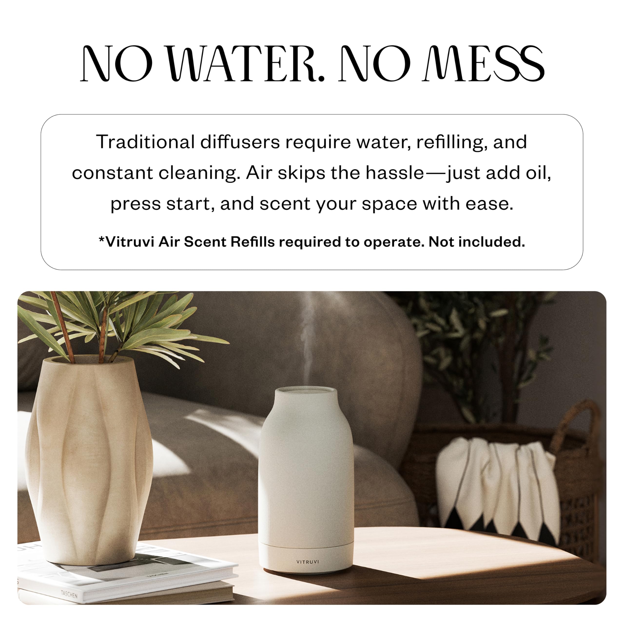 Vitruvi cartridge system enabling mess-free fragrance without spills