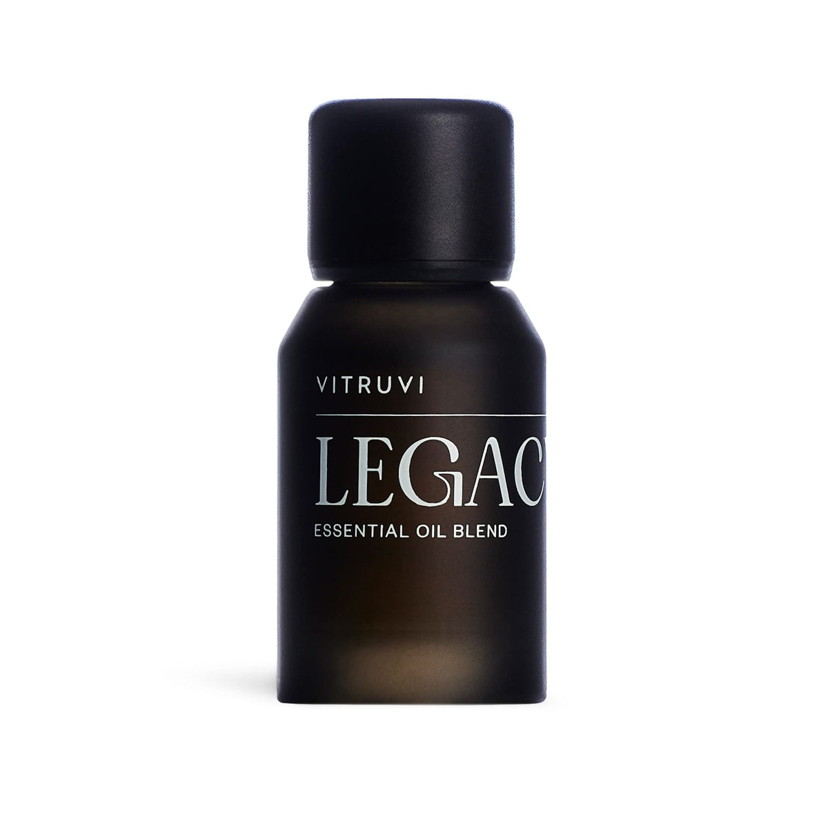 Vitruvi Legacy Woodsy rose bottle showing rose aroma for a calming diffuser moment.