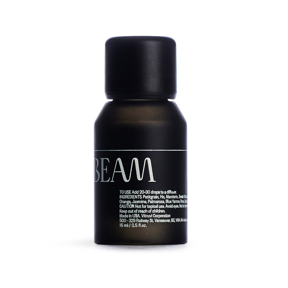 Vitruvi Moonbeam packaging closeup with premium design.