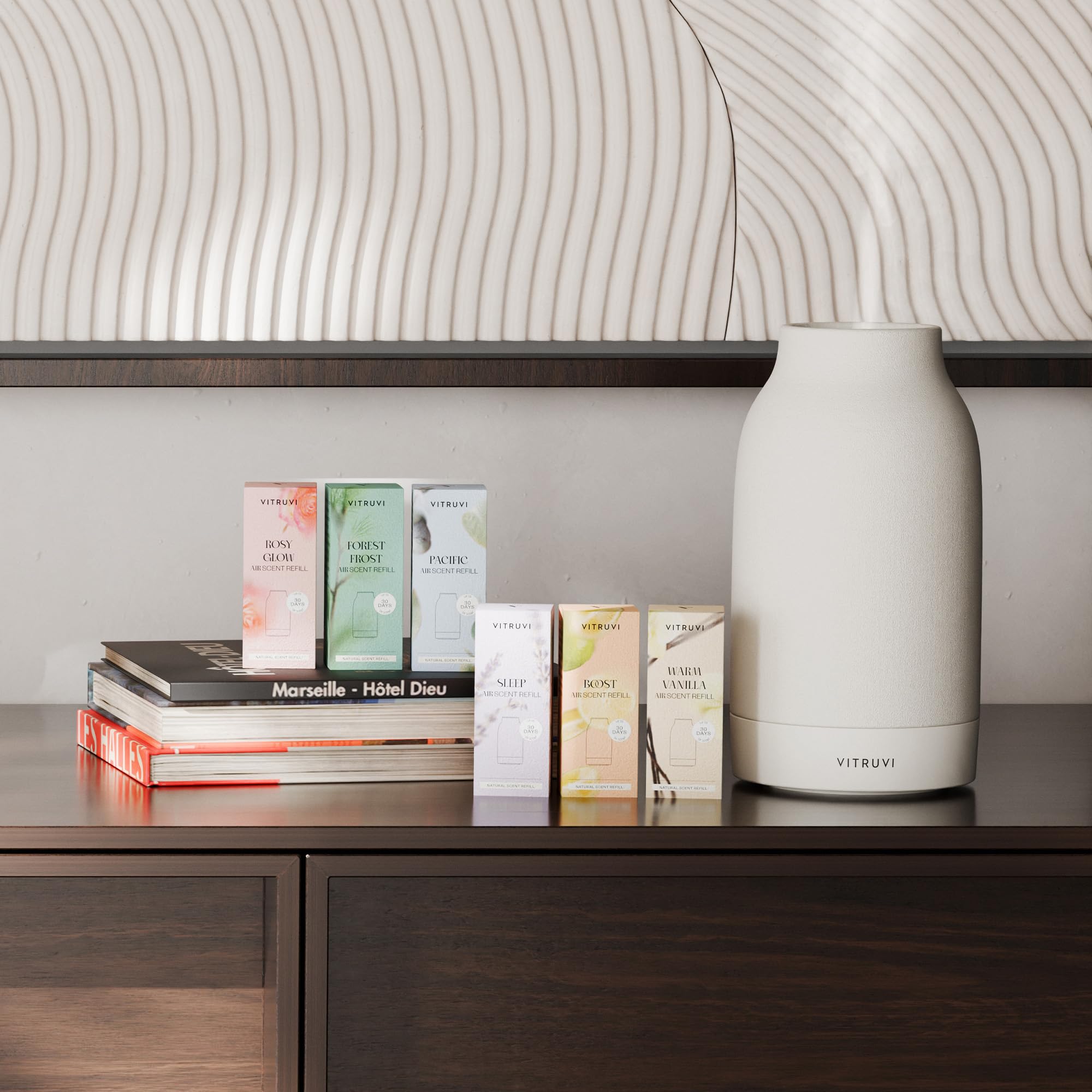 Vitruvi Pacific diffuser compatibility demonstrates easy use with Vitruvi Air