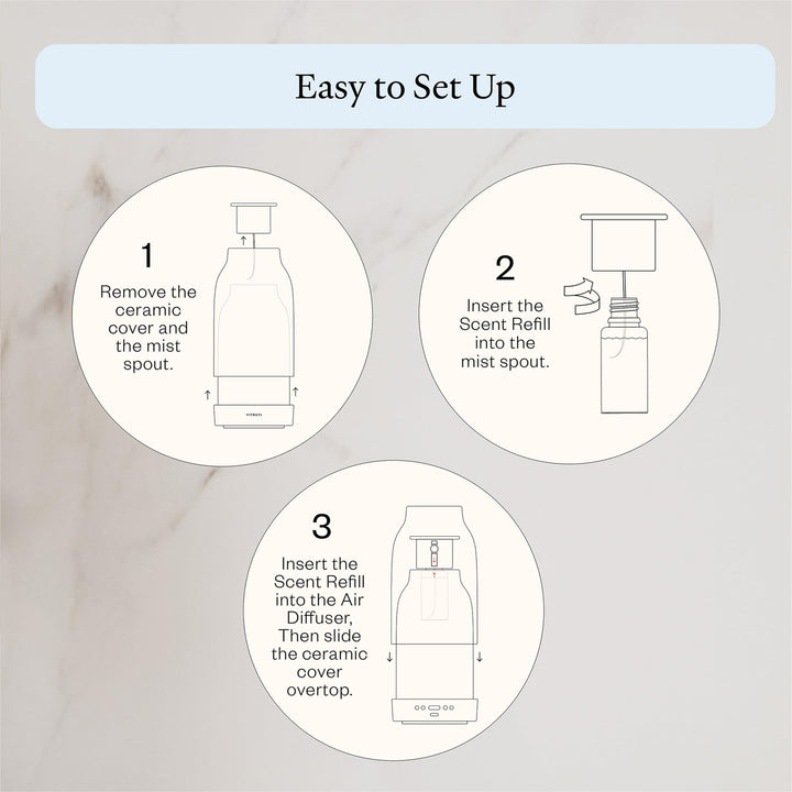Vitruvi Pacific glass bottle close-up showcases design and clarity of scent