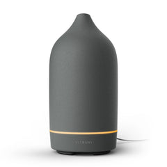 Vitruvi Stone Ceramic Diffuser cover adds elegant pottery-style decor to any room.