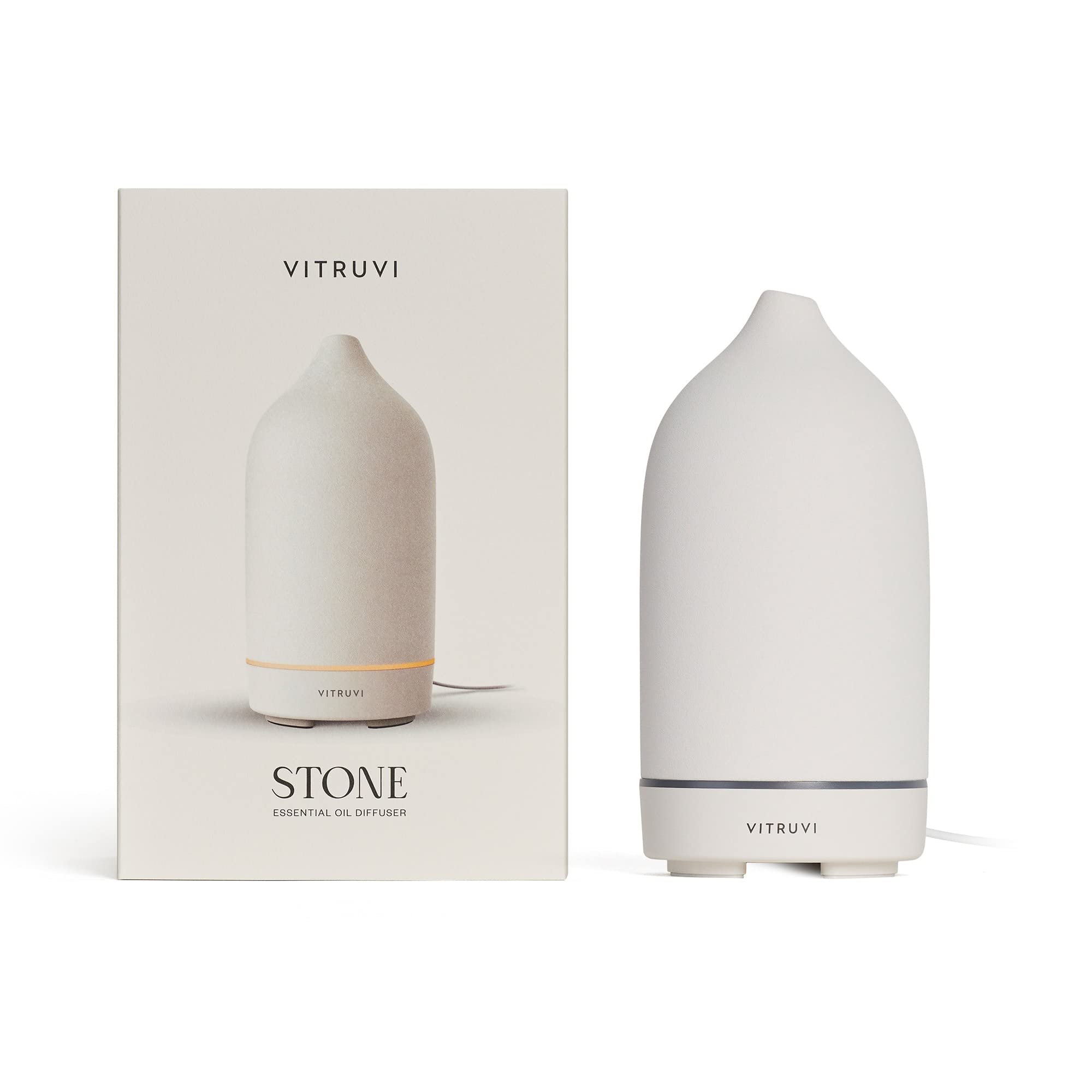 Vitruvi Stone Diffuser room coverage up to 500 square feet for versatile spaces