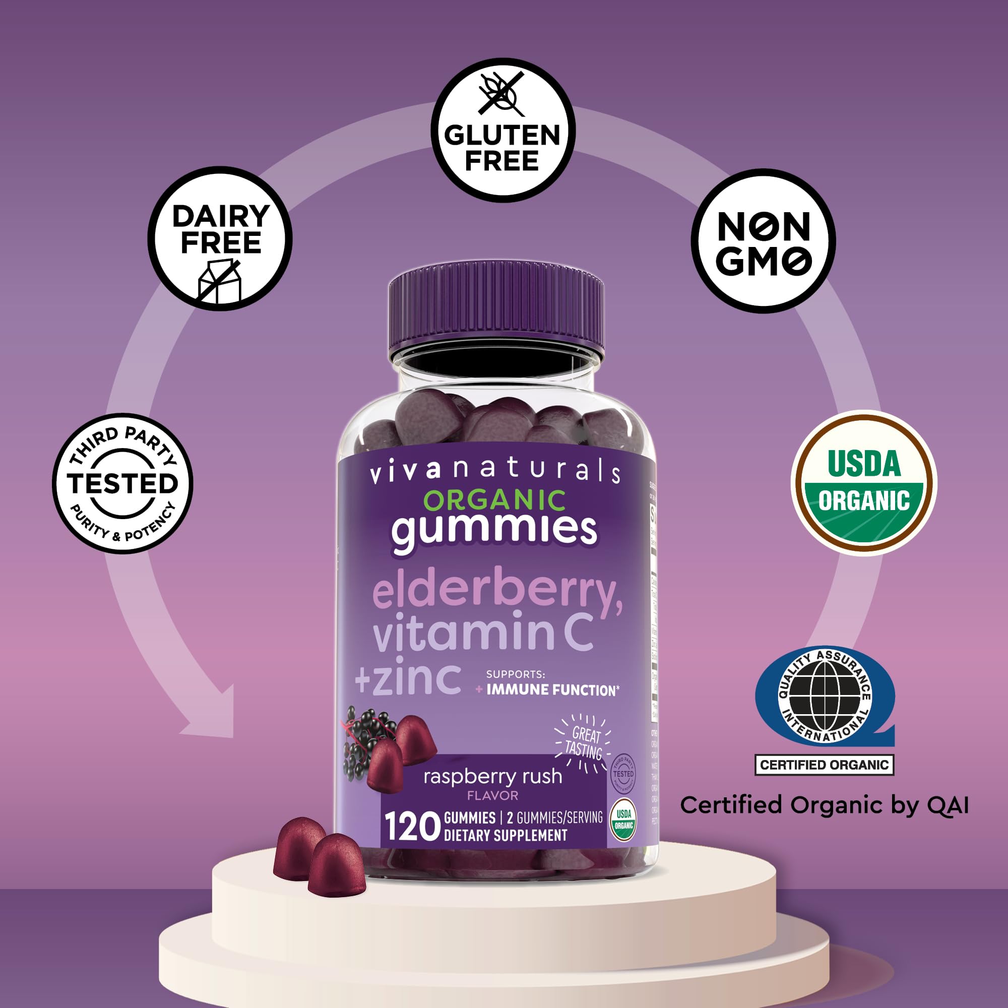 On-the-go routine with Viva Naturals elderberry gummies for everyday wellness.