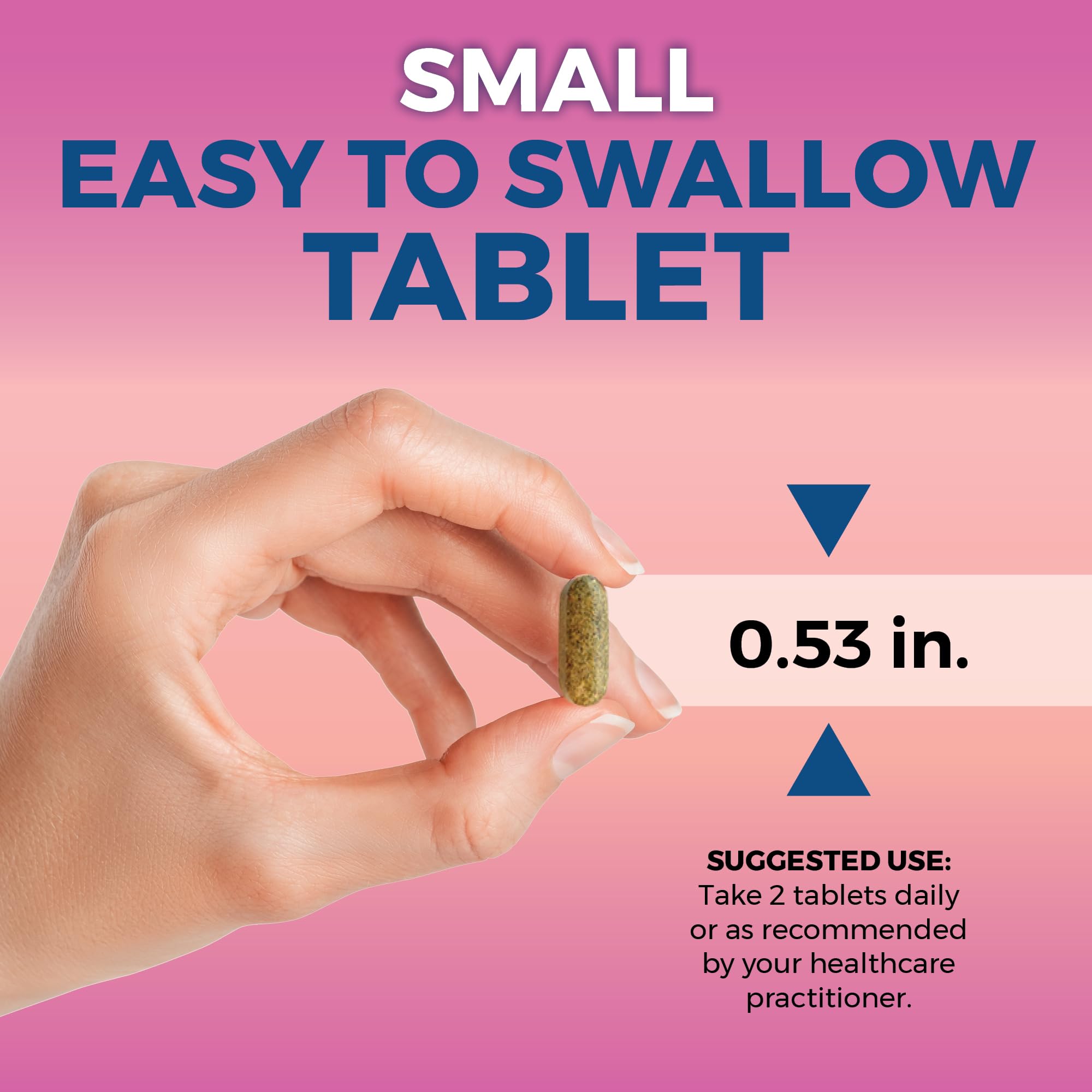 Viva Naturals Easy-to-swallow tablets shown as part of a daily routine.