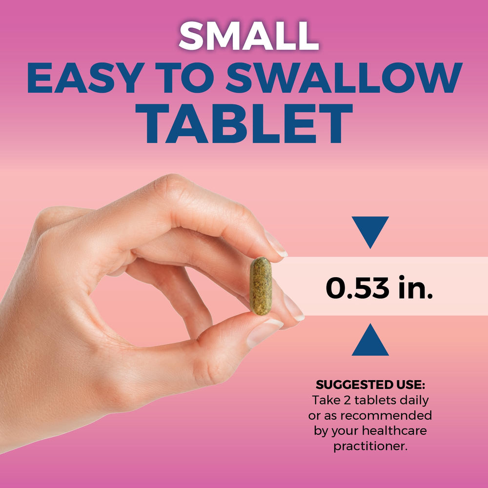 Viva Naturals Easy-to-swallow tablets shown as part of a daily routine.