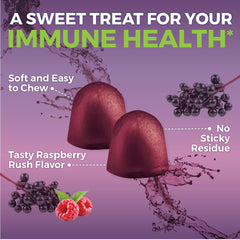 Vitamin C and Zinc triple-ingredient immune blend shown for Viva Naturals gummies.