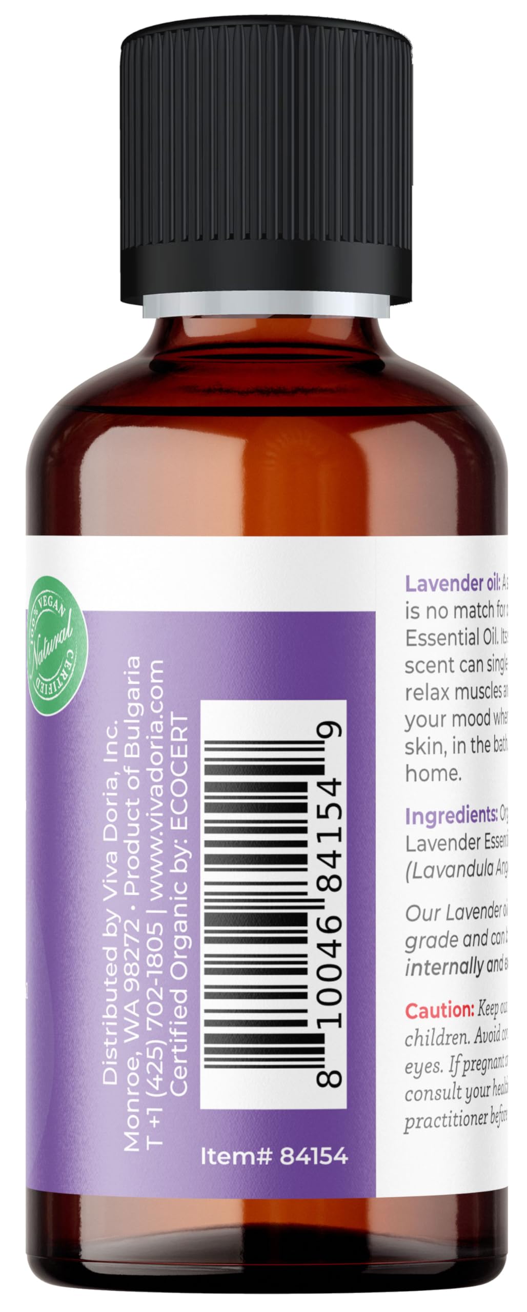 Viva Doria lavender oil pour for diffusers and DIY blends.