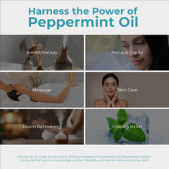 Viva Doria Peppermint Oil glass bottle with secure cap preserves potency