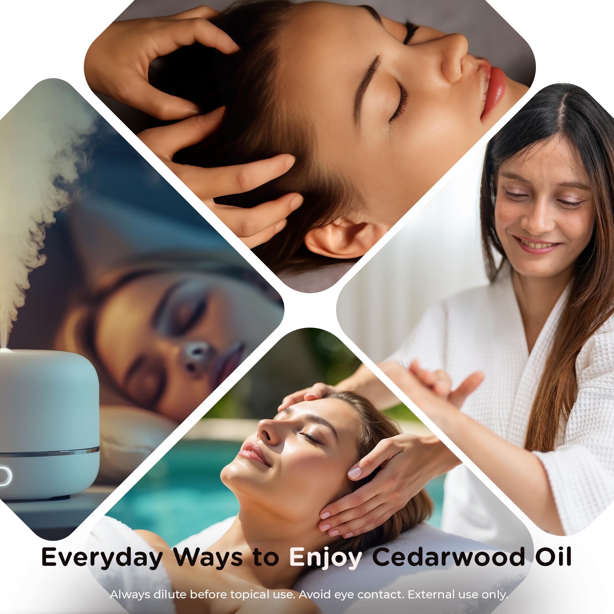 Viva Earth Cedarwood oil in skincare blends for earthy, balanced skin feel.