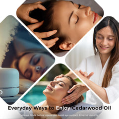Viva Earth Cedarwood oil in skincare blends for earthy, balanced skin feel.
