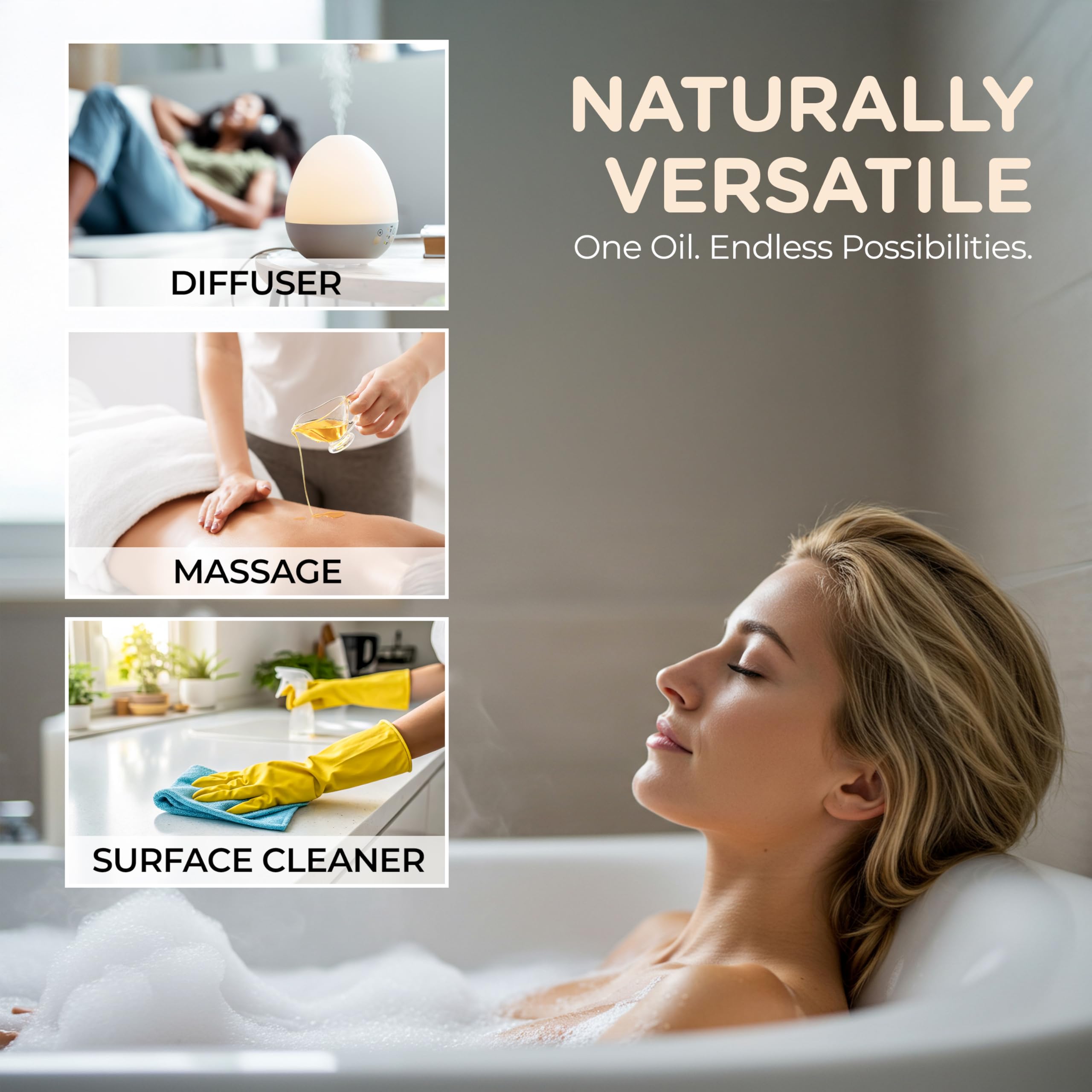 Viva Earth Eucalyptus oil used in skin-care routines for gentle hydration.