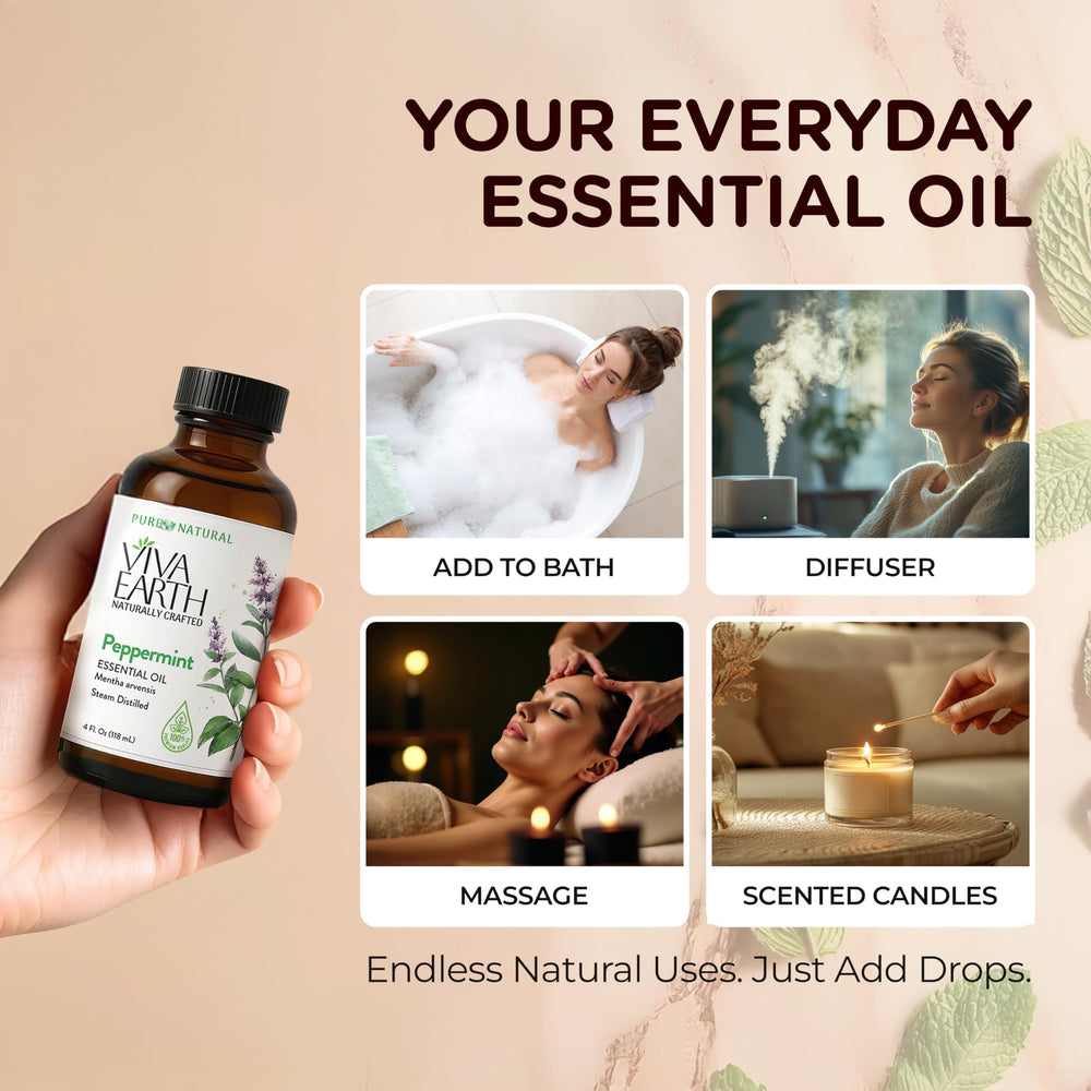 Viva Earth Peppermint Oil used in soap and candle making aroma.