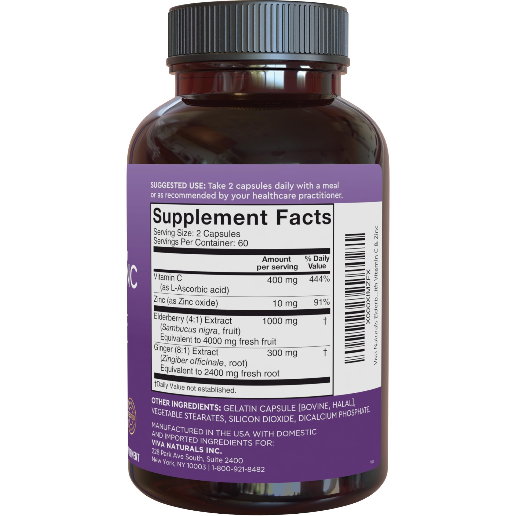 Viva Naturals capsules being poured from bottle