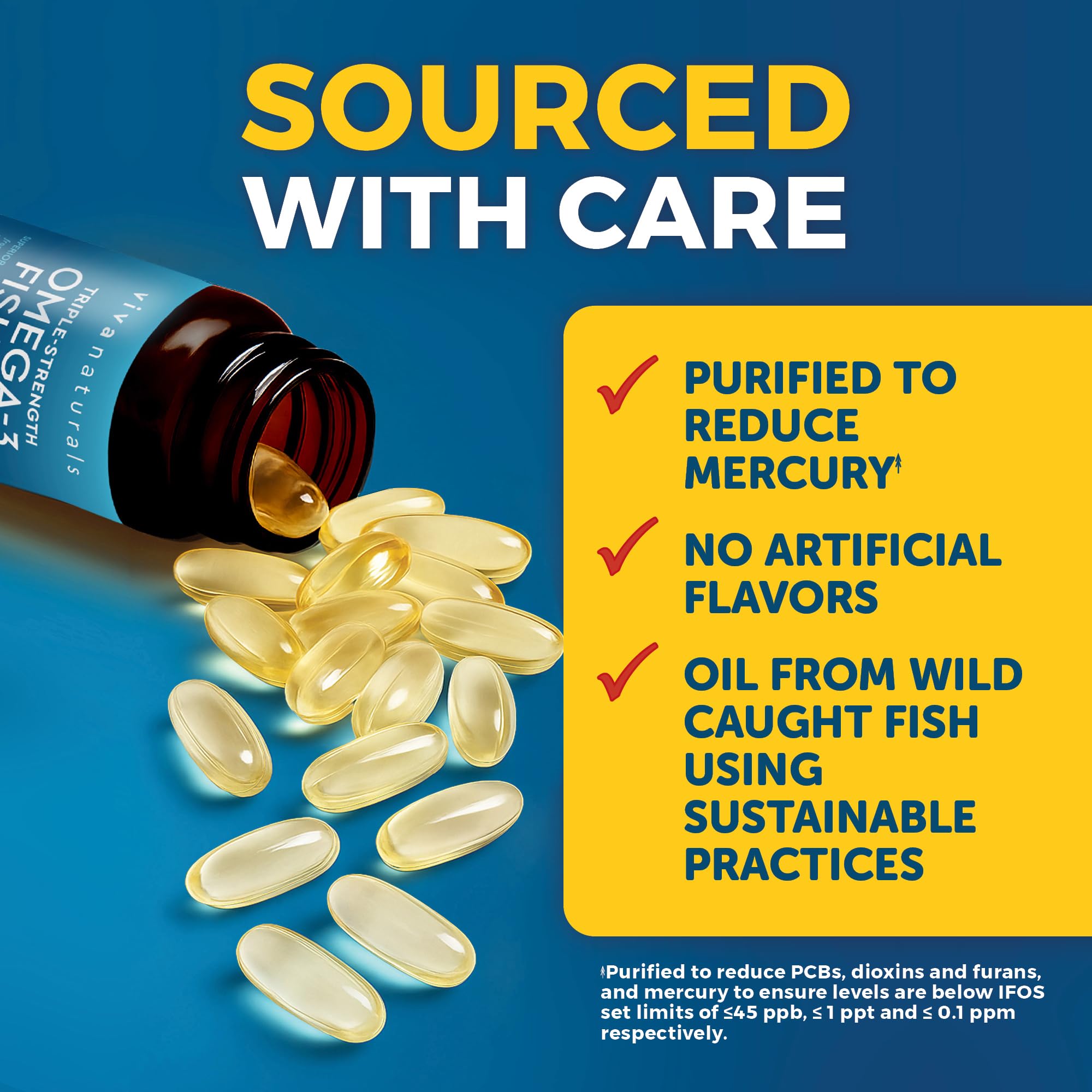 Viva Naturals non-GMO gluten-free pescatarian formulation appealing to dietary preferences.