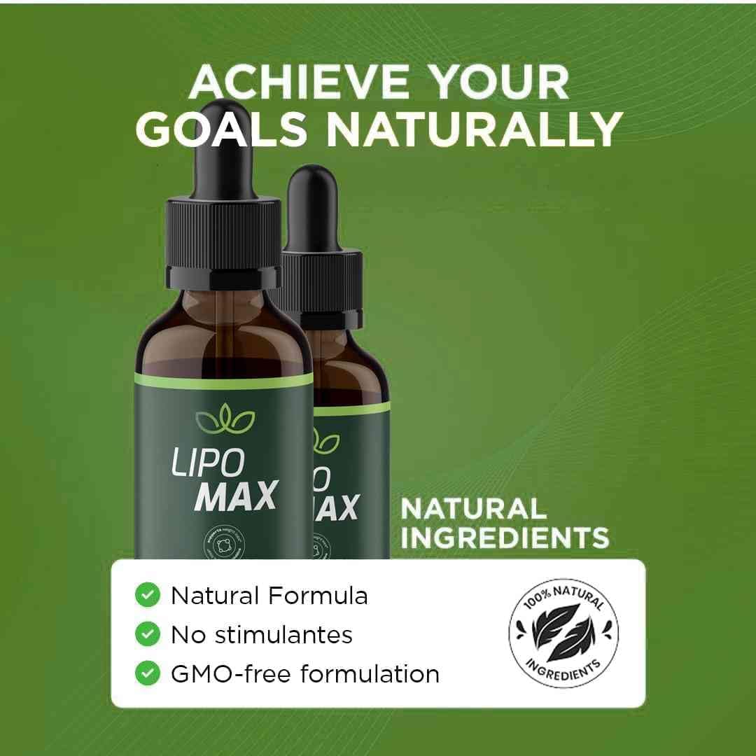VIVALIS Lipo Max Drops bottle being poured for easy daily dosage.