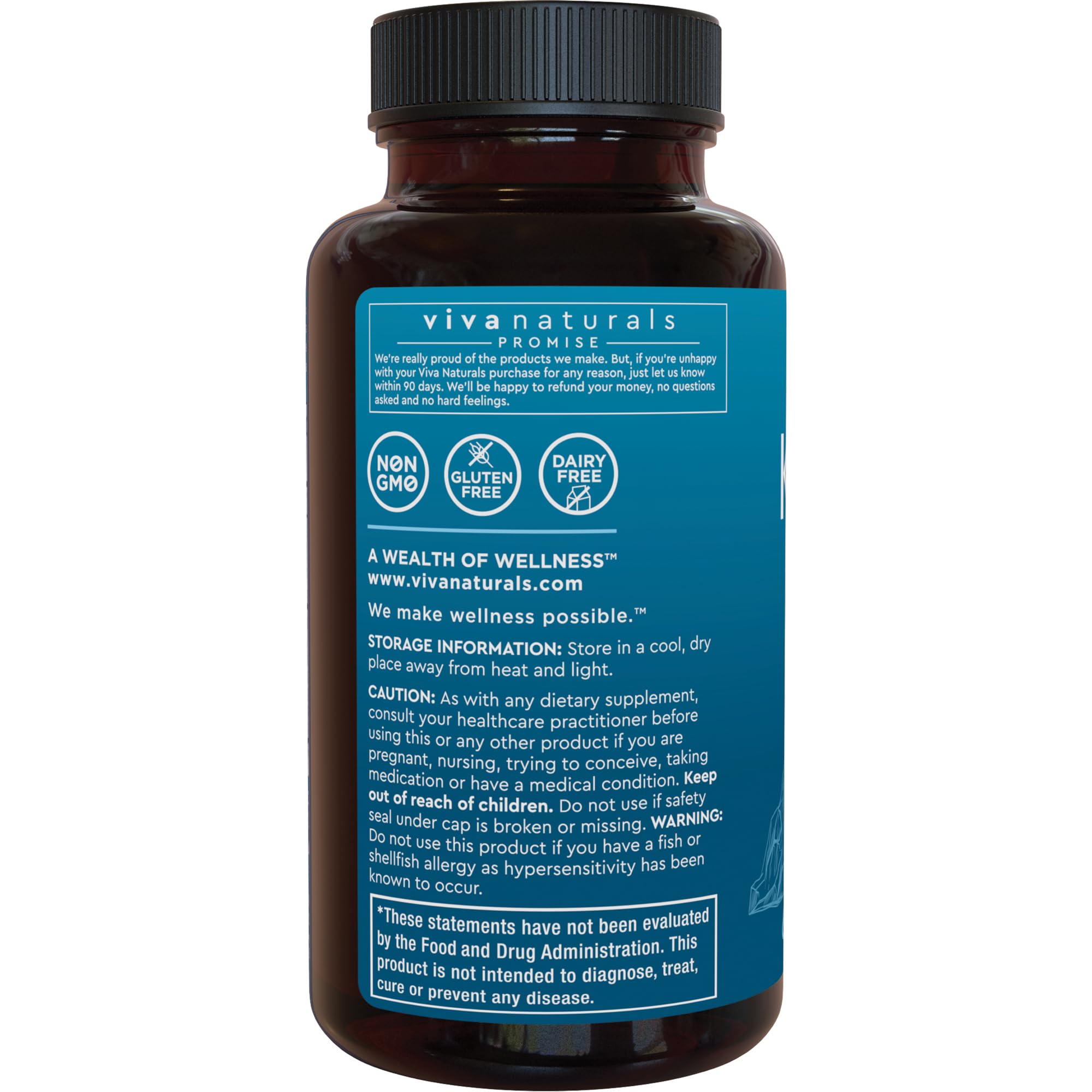 Viva Naturals phospholipids-rich krill oil for easier absorption.