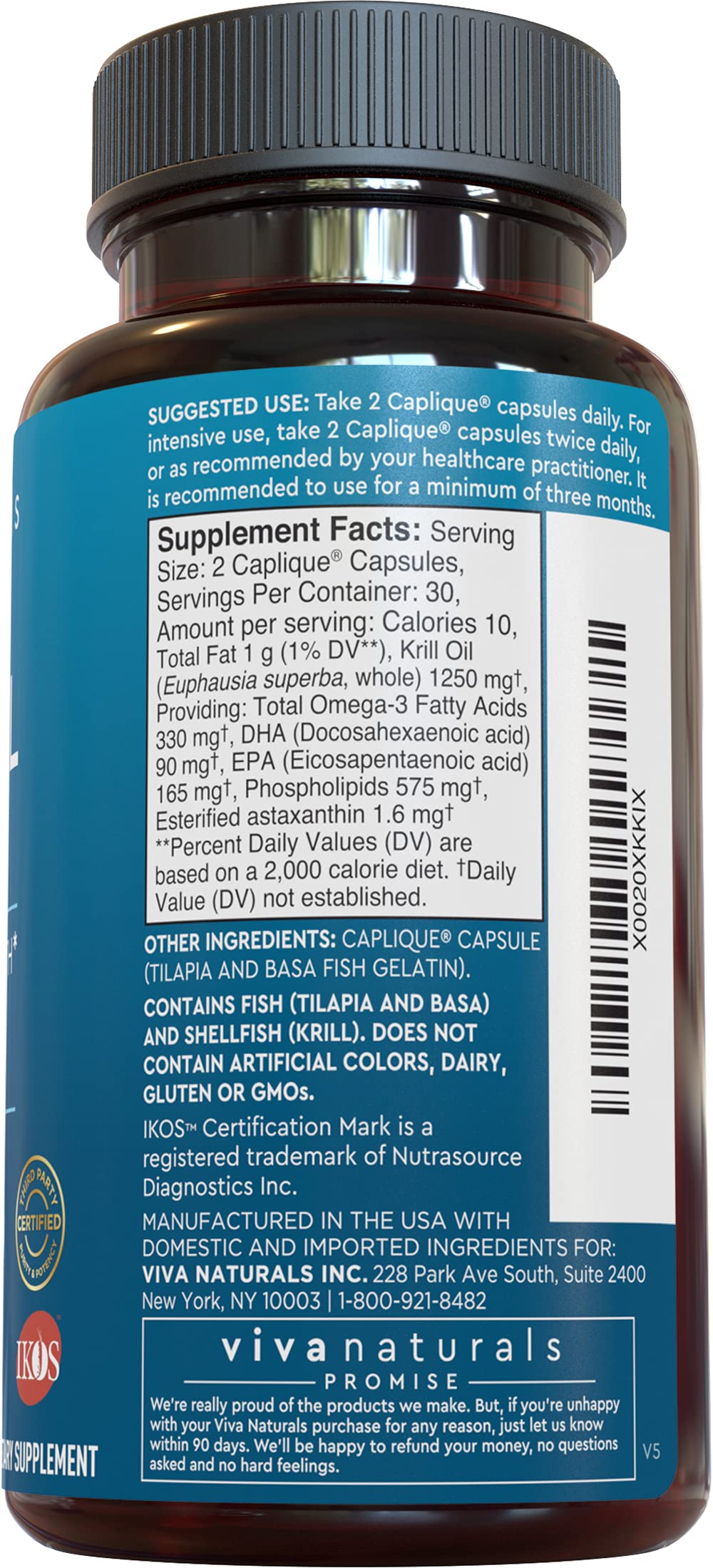 Viva Naturals sustainably sourced Antarctic krill in pristine waters.