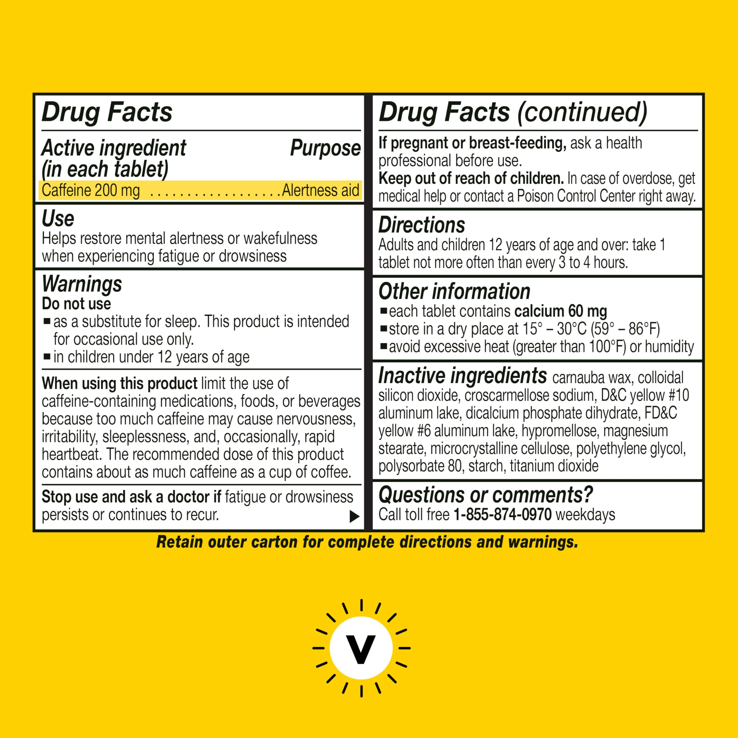 Vivarin energy pill aiding daytime productivity and focus