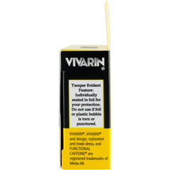 Vivarin foil pack being opened to reveal tablets for quick energy.