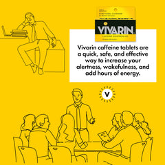Vivarin tablet close-up emphasizing simple energy