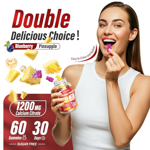 VivaVitalize calcium citrate gummies closeup highlighting chewy texture