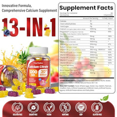 VivaVitalize calcium citrate gummies pineapple flavor ideal morning snack