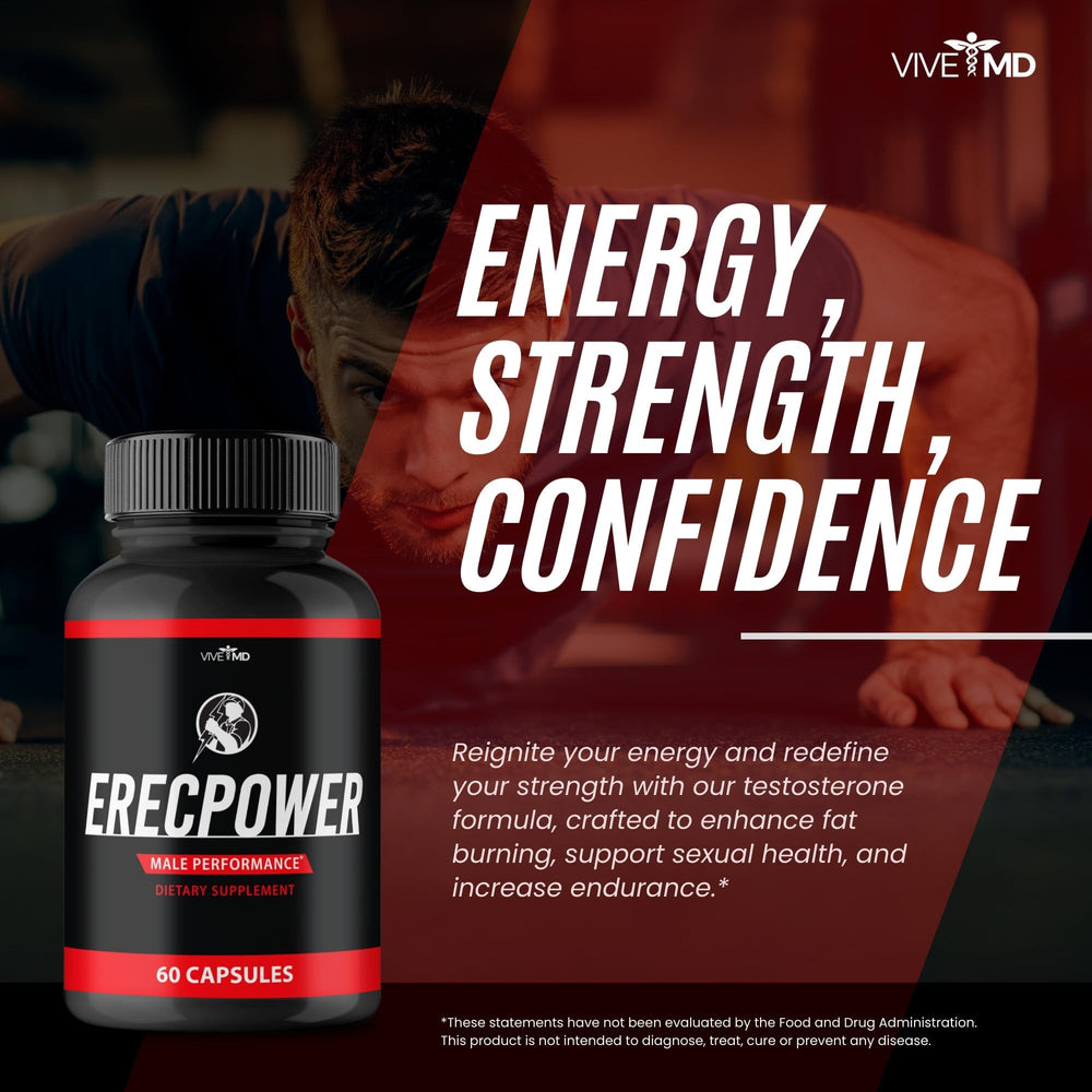 Nutrition label on VIVE MD ErecPower for informed choices