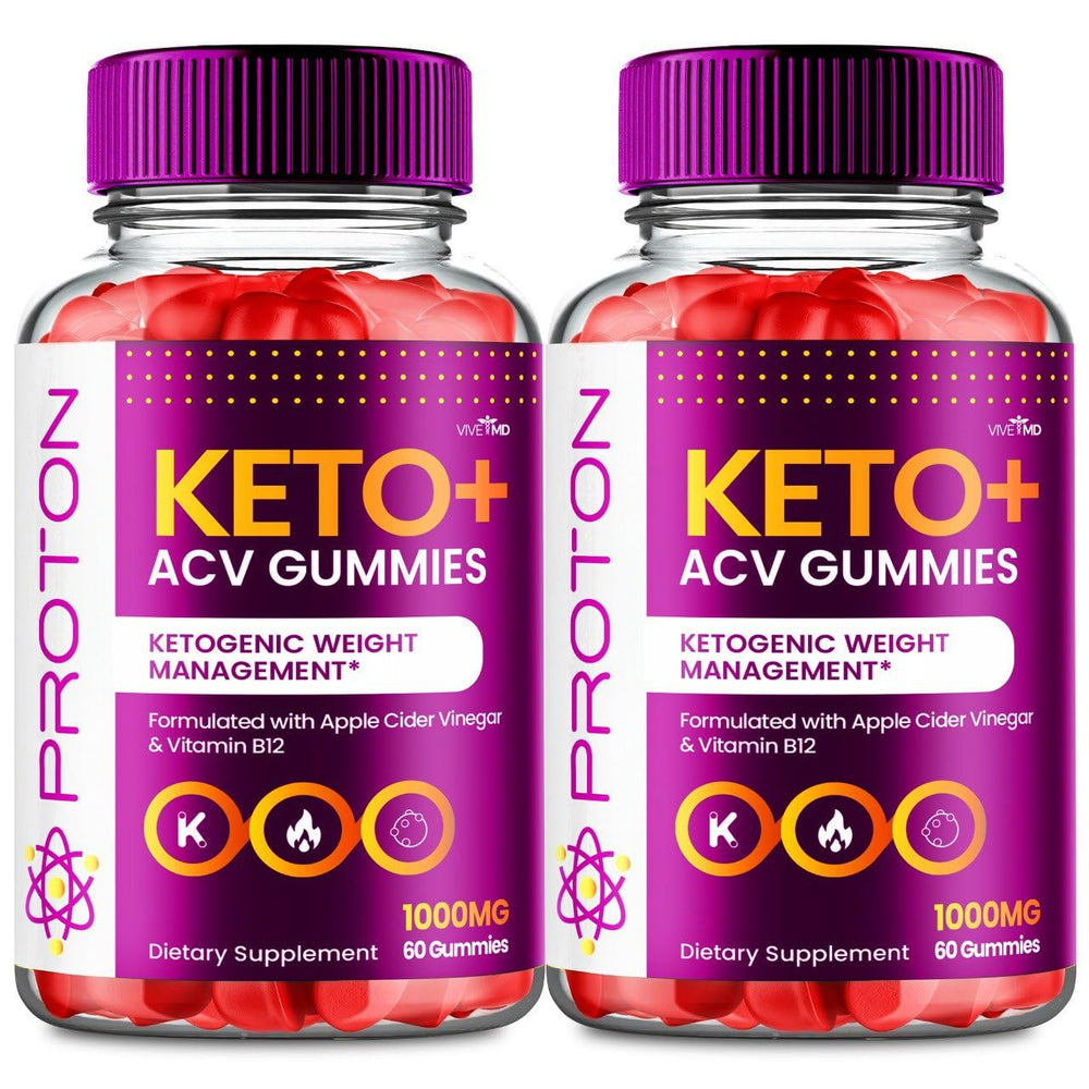 VIVE MD Proton Keto ACV Gummies bottle front, keto friendly daily snack.