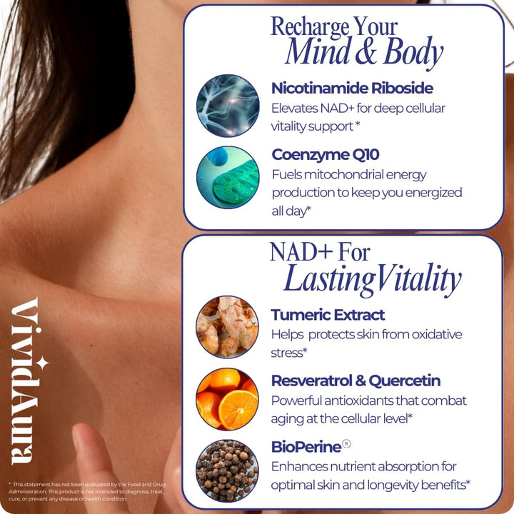 VIVIDAURA BioPerine absorption enhances ingredient delivery and bioavailability.