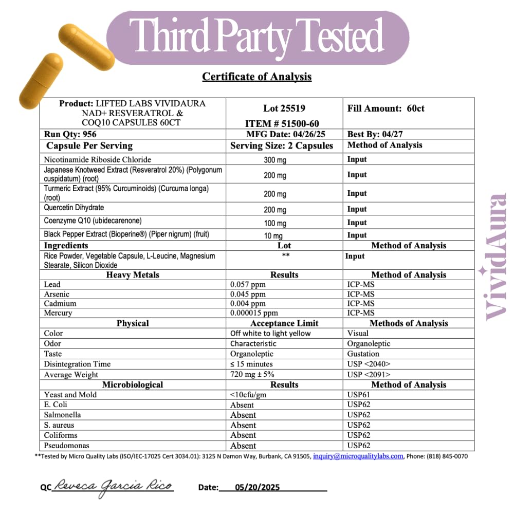 VIVIDAURA Made in USA FDA registered facility image emphasizing manufacturing standards.