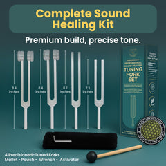 VIVIDVELVETVIBES tuning forks 384Hz for high-frequency clarity during meditation.
