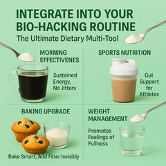 Vivikig Inulin with FOS mixed into coffee or smoothie for versatility.