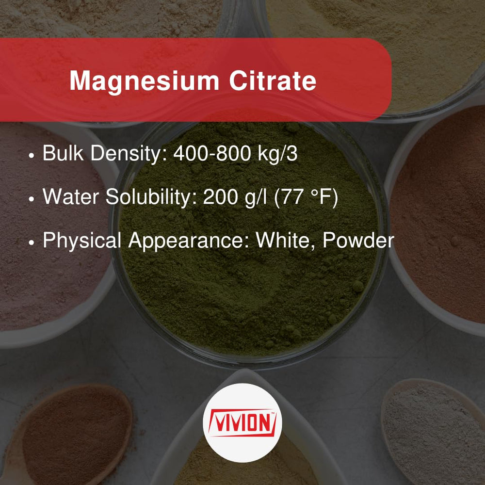 Vivion magnesium citrate powder for capsule formulations shows compatibility with tablet manufacturing.