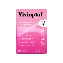Vivioptal Women softgels dispensed for convenient daily energy support.