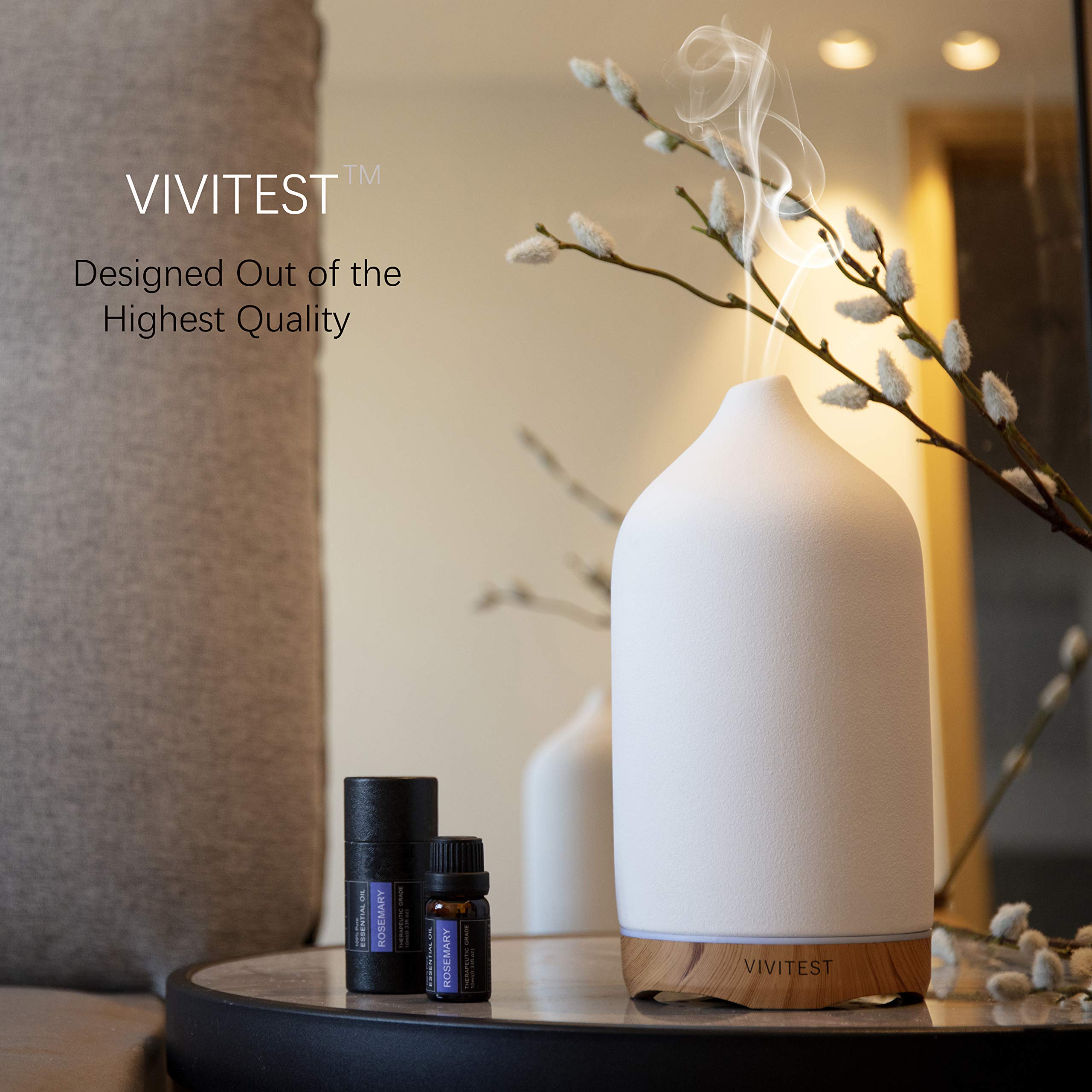 VIVITEST diffuser demonstrates waterless auto-off safety feature.
