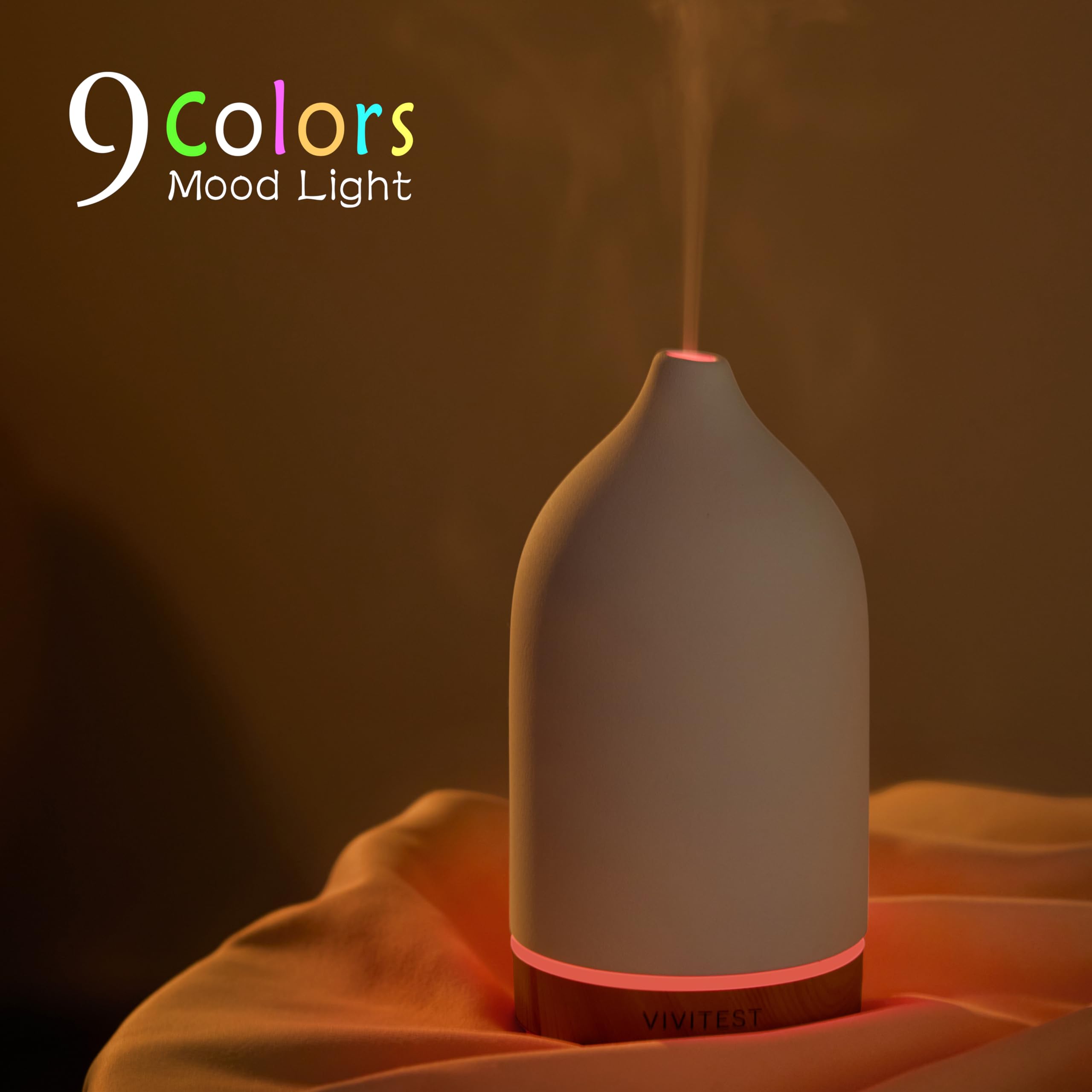 VIVITEST ceramic diffuser close-up of the handmade cover.