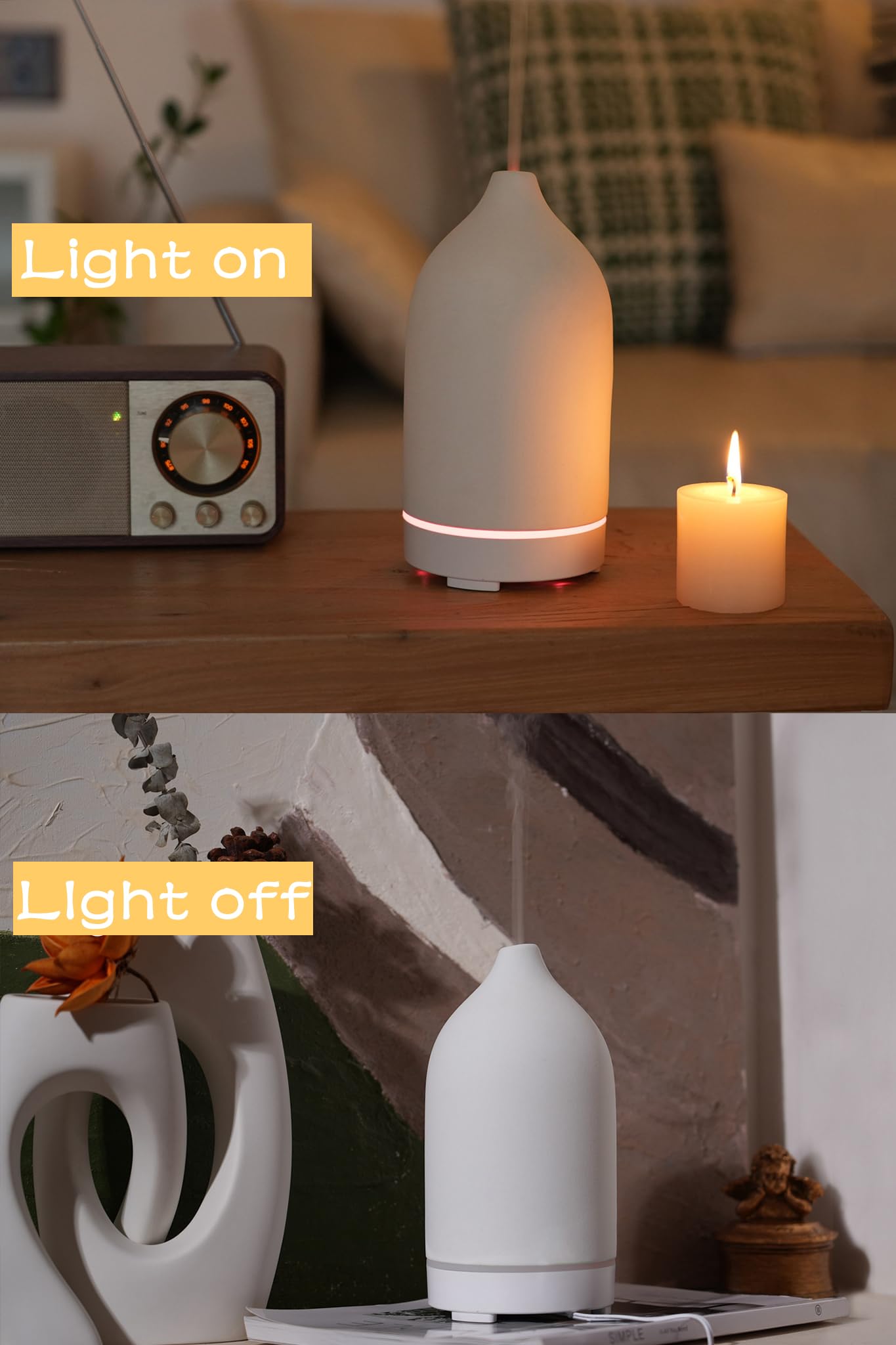 VIVITEST Stone Diffuser Auto-Off when water runs low for safety