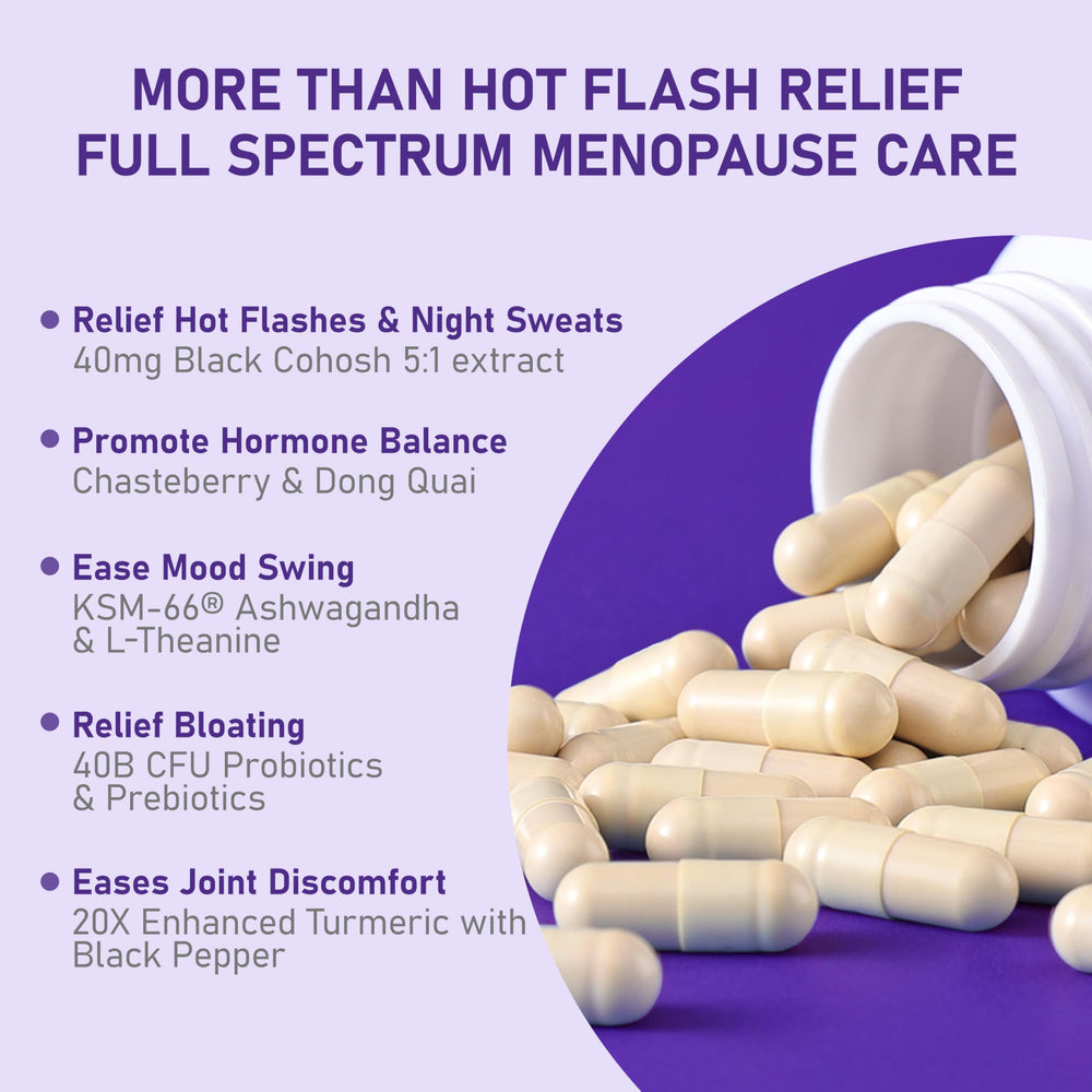 VIVI Youth hot flash relief bottle shown on shelf