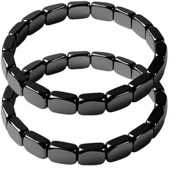 VIVIZEN Hemoy hematite bracelet close-up beads highlighting natural texture for daily focus.