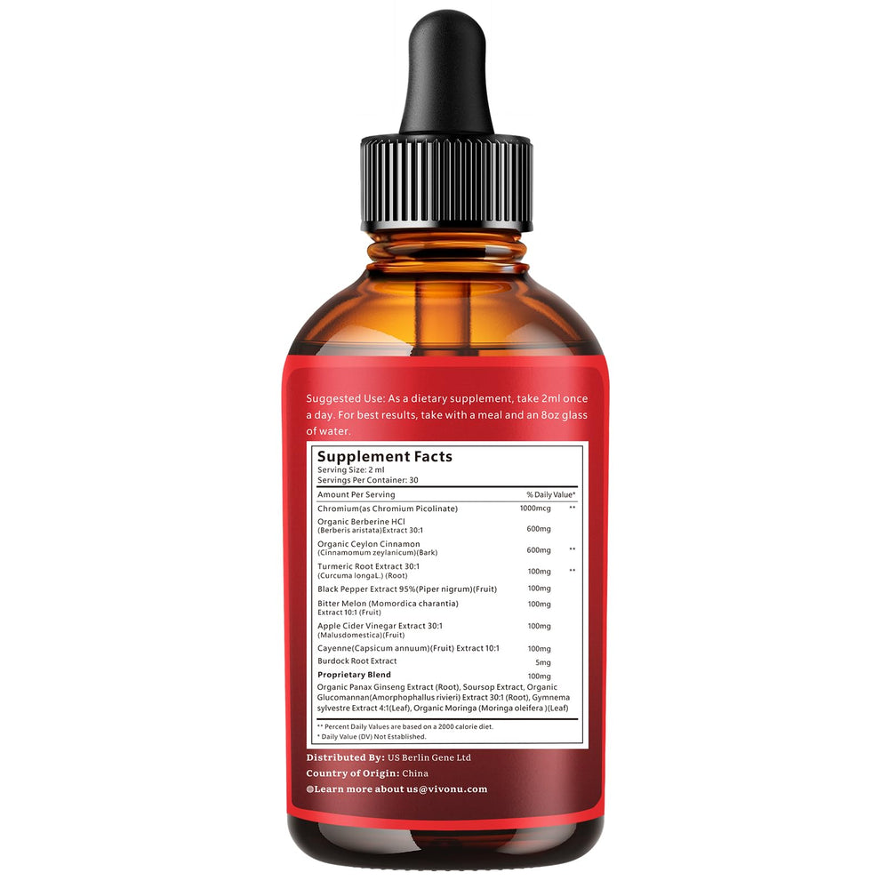 VivoNu 1800mg per serving illustration highlights potent botanicals.